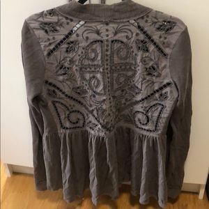 Anthro + Saturday/Sunday Dusky purple cardigan